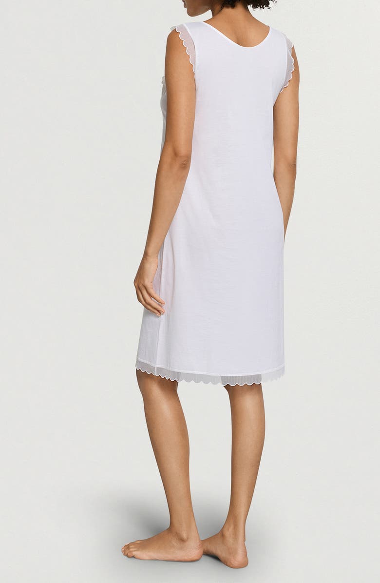 Hanro Inaya Scallop Tank Dress, Alternate, color, White