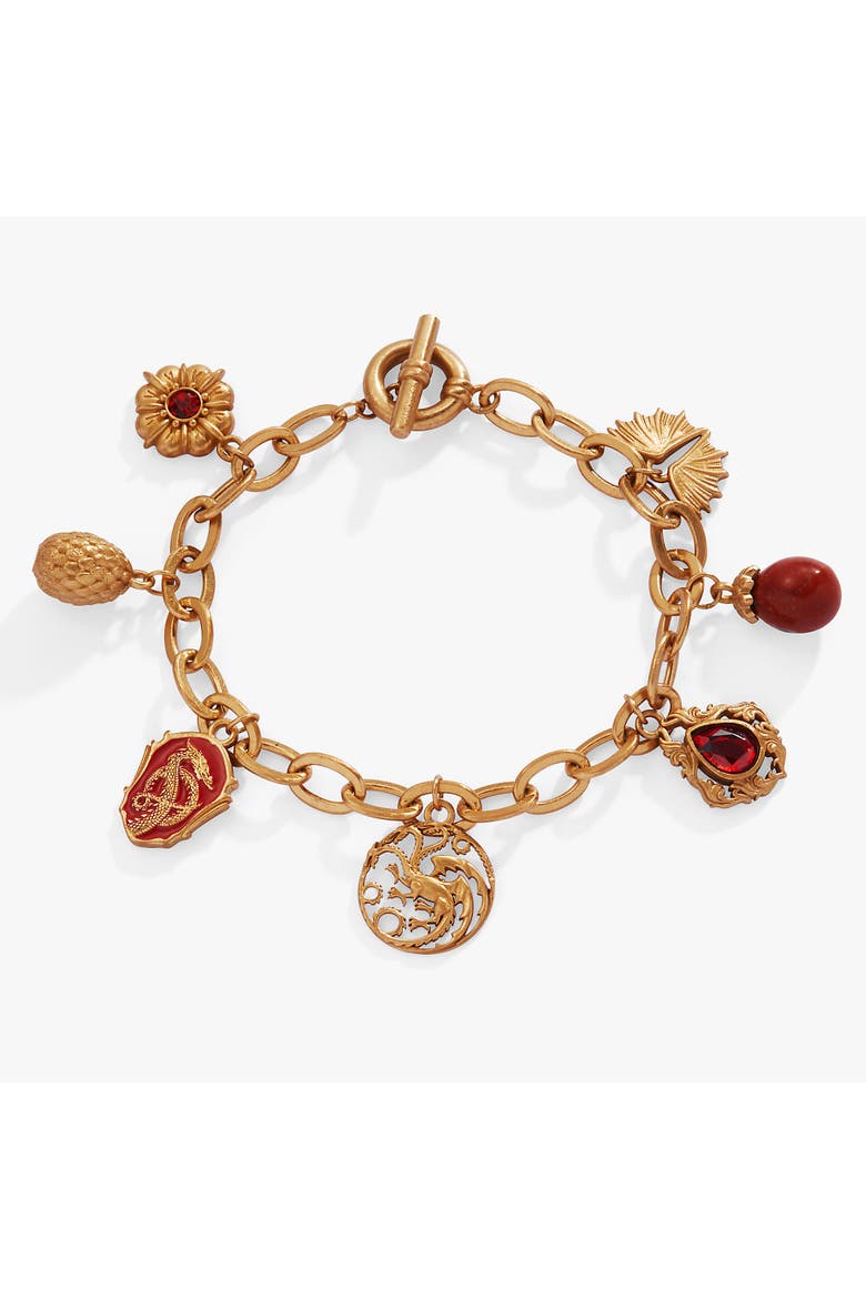HOUSE OF THE DRAGON Toggle Multi-Charm Bracelet, Main, color, Gold