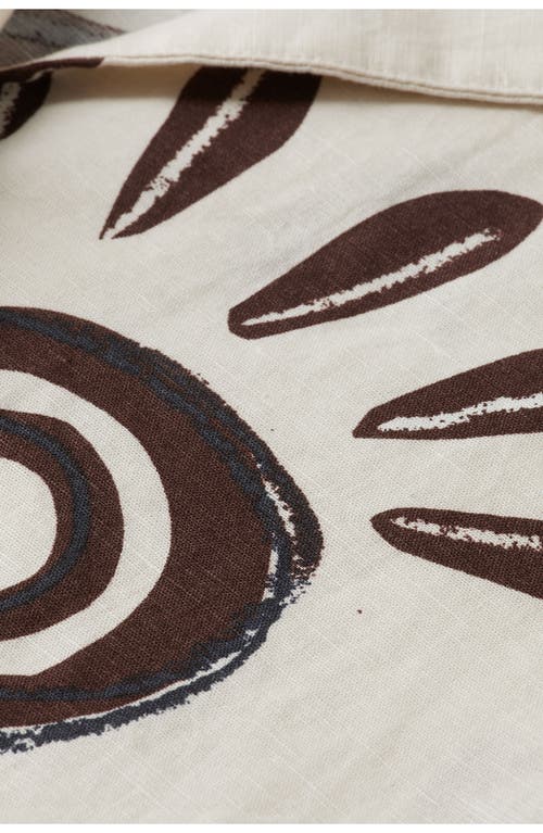 Scotch & Soda Floral-print Shirt In Inky Sun Linen
