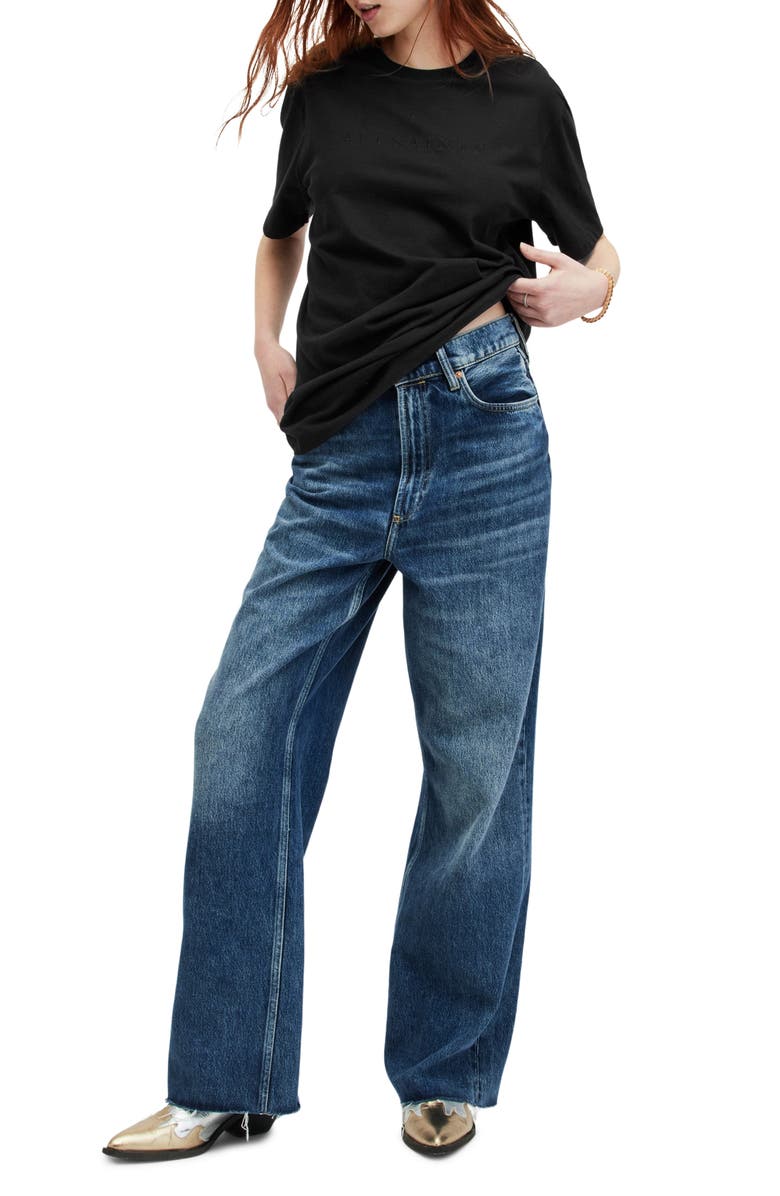 AllSaints Pippa Embroidered Logo T-Shirt, Alternate, color,