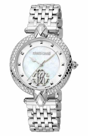 Roberto Cavalli by Franck Muller Mother-of-Pearl Dial Bracelet Watch, 34mm