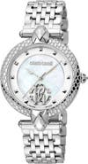 Roberto Cavalli by Franck Muller Mother-of-Pearl Dial Bracelet Watch, 34mm