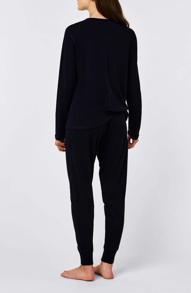 Papinelle Pia Cotton Blend Pajamas, Alternate, color, Navy