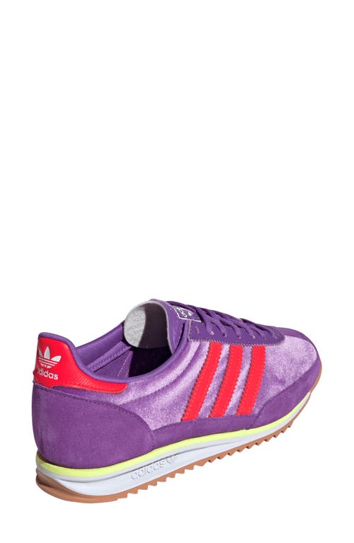 Shop Adidas Originals Adidas Sl 72 Sneaker In Purple/solar Red/white