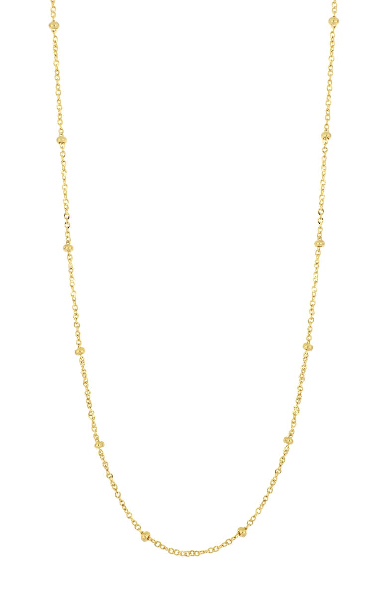 Bony Levy 14K Gold Ball Station Chain Necklace, Main, color, 