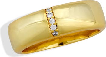 Cubic Zirconia Polished Band Ring