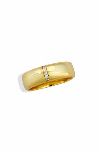 SAVVY CIE JEWELS Cubic Zirconia Polished Band Ring