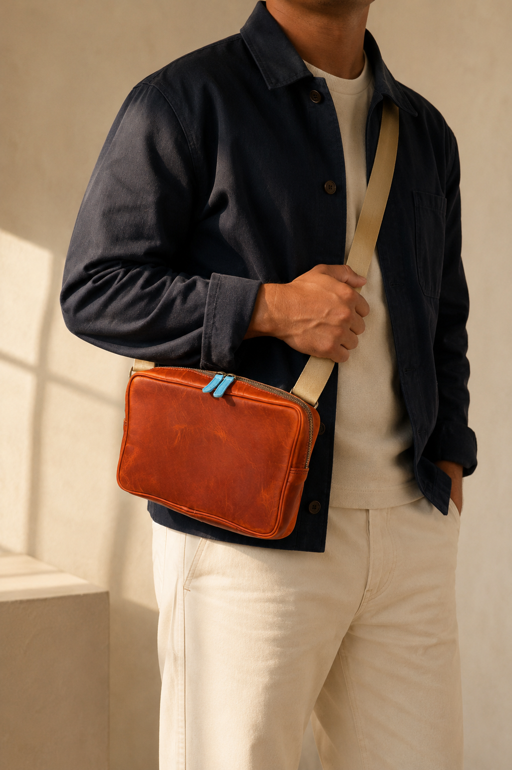 The Companion Crossbody Sling Bag, Alternate, color, Saddle Tan