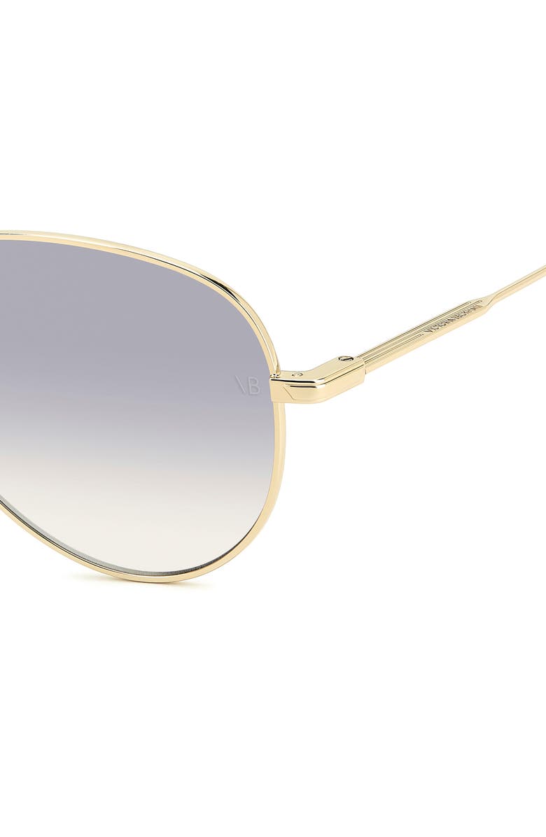 Victoria Beckham 58mm Gradient Pilot Sunglasses, Alternate, color, Gold/ Blue Sf Ar