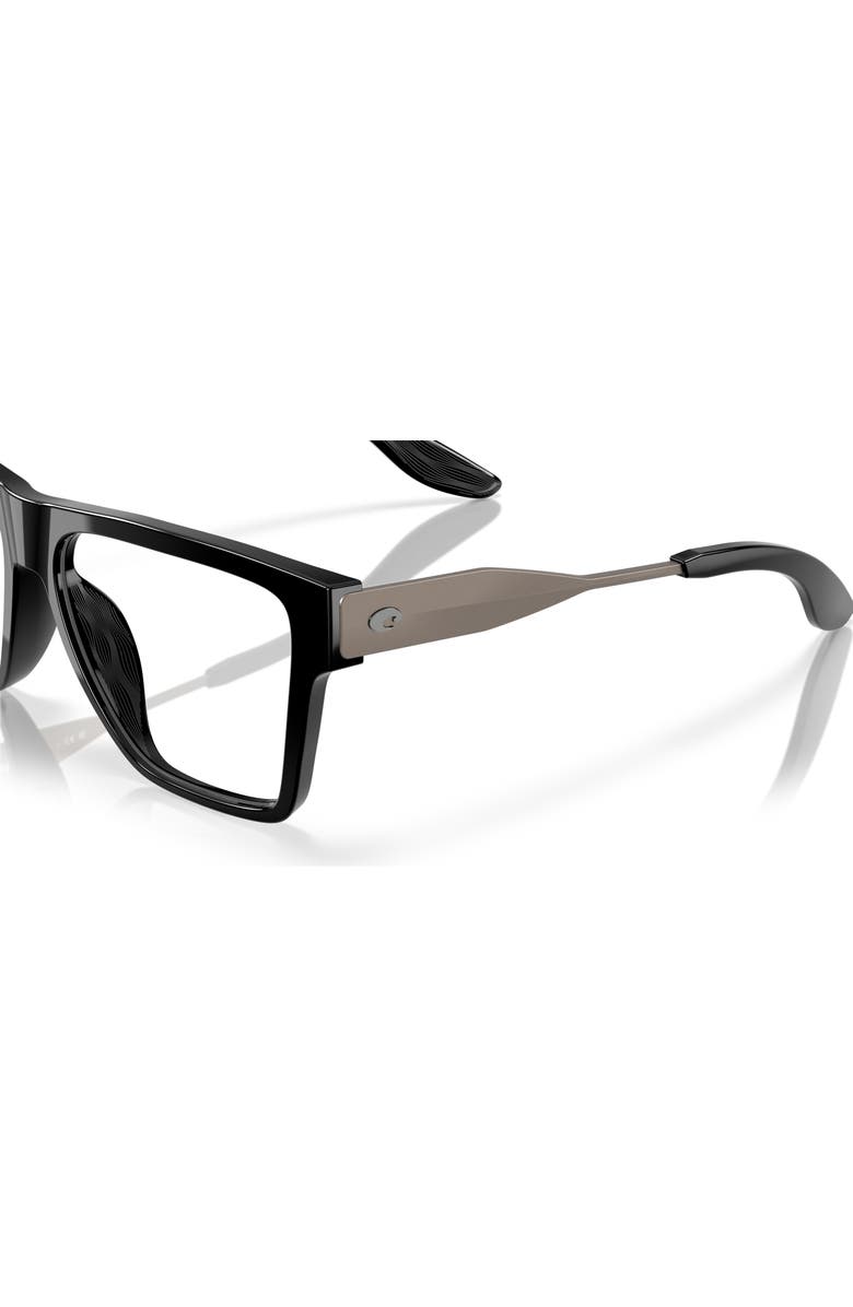 Costa 55mm Square optical glasses, Alternate, color, Black