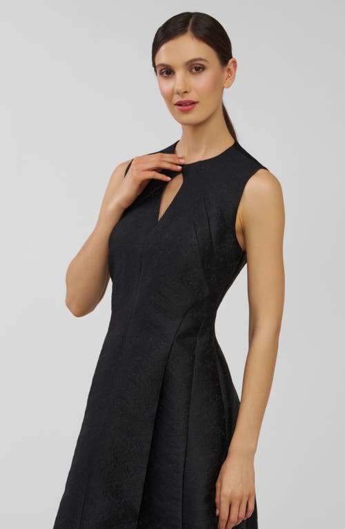 Kay Unger Gabriella Jacquard Gown In Black