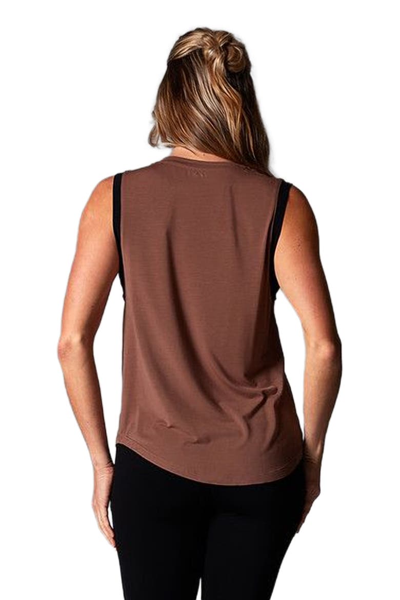 High Neck Muscle Tank, Alternate, color, CLOVE EBONY