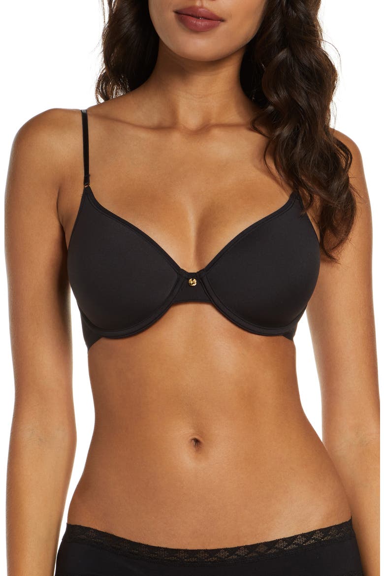 Understated Underwire T-Shirt Bra, Main, color, BLACK