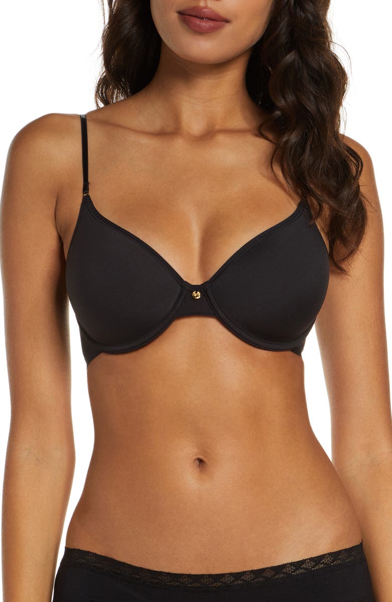 Natori Understated Underwire T-Shirt Bra, Main, color, Black