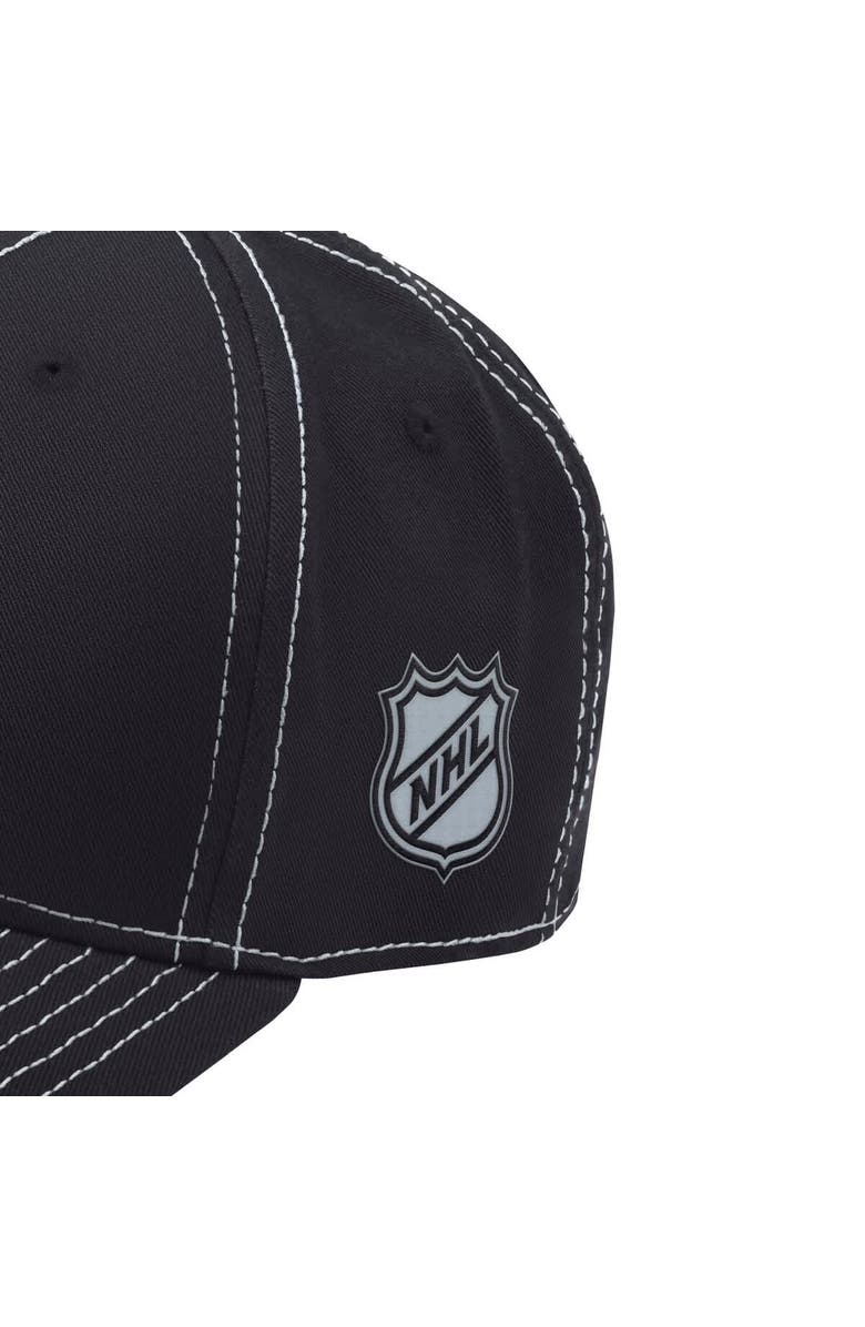 STARTER Men's Starter Black Los Angeles Kings Sphere II Curved Starfit Adjustable Hat, Alternate, color, Black