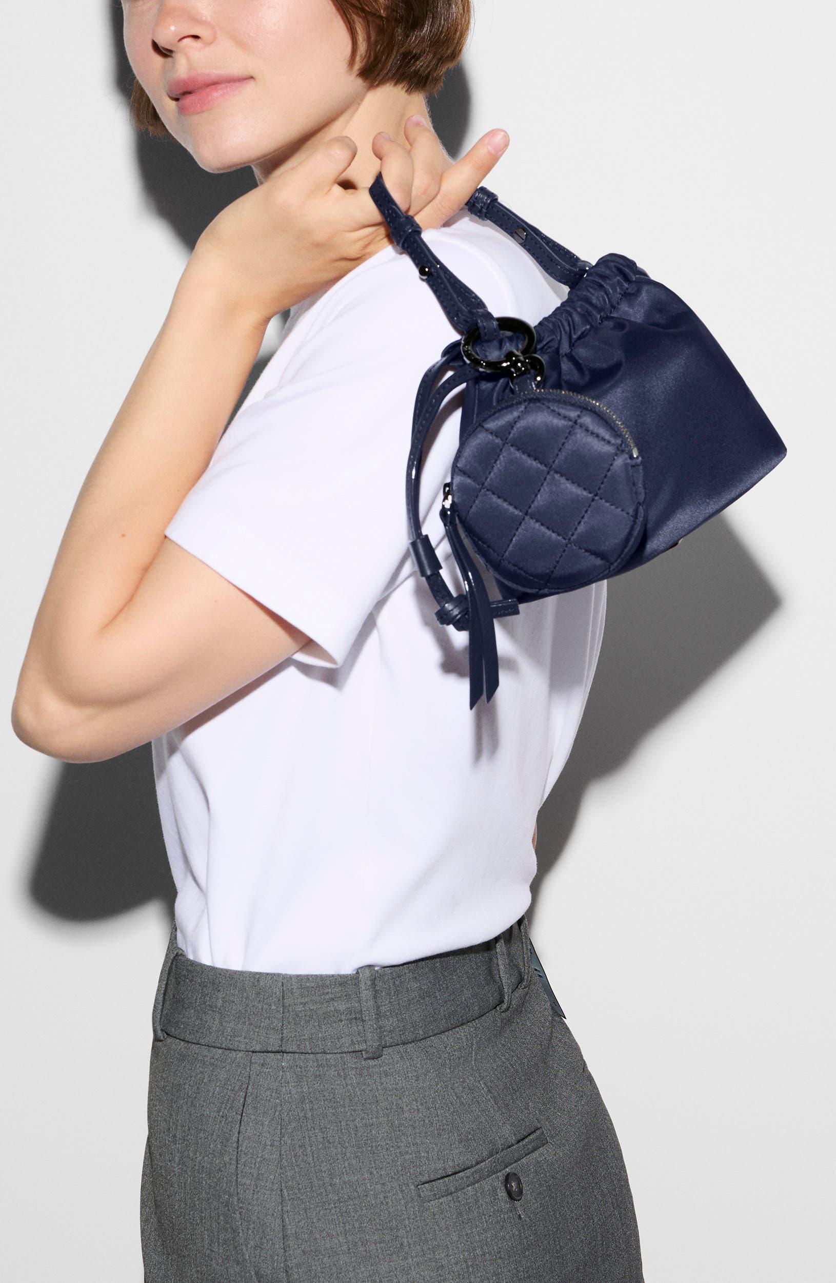 Waverly Bebe Bucket Bag, Alternate, color, NAVY