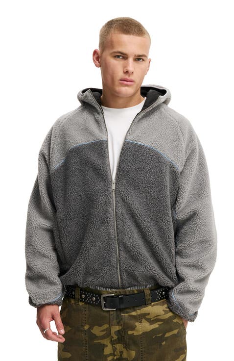 Men
s Hooded Teddy Jacket