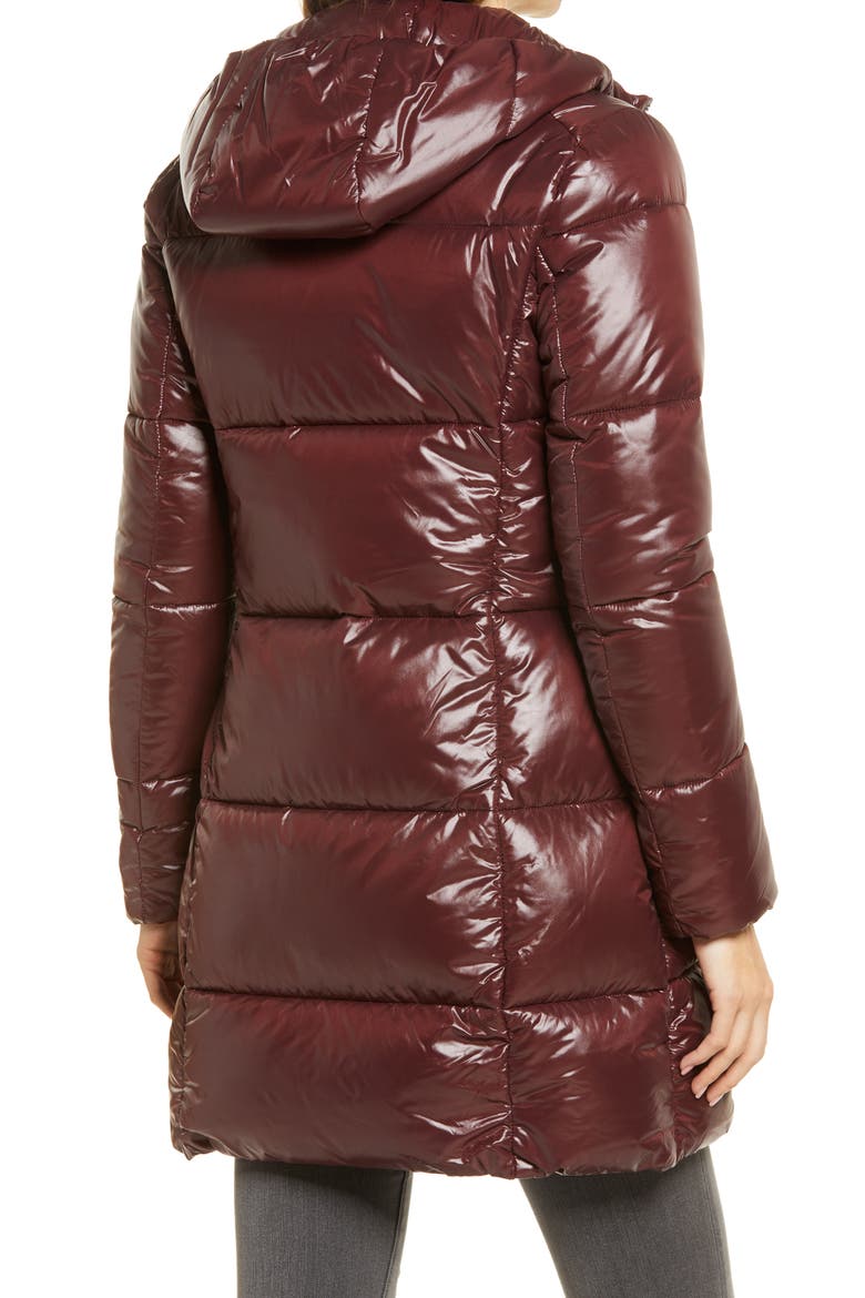 Luck Long Puffer Coat, Alternate, color, 38 CHESTNUT BROWN