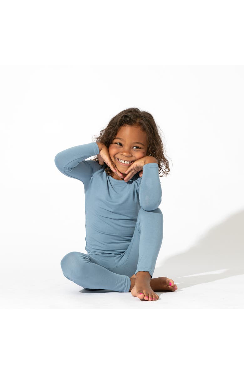 Bellabu Bear Kids' Oasis Teal Set of 2 Piece Pajamas, Alternate, color, 