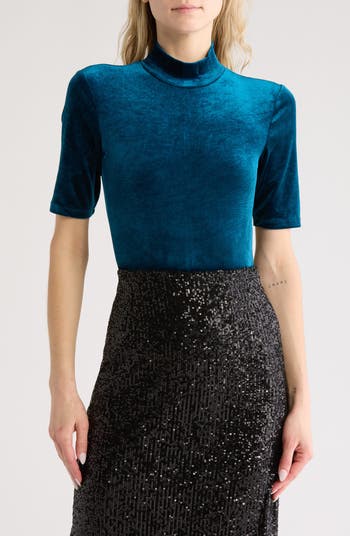 Steve Madden Velver Mock Neck Bodysuit | Nordstromrack