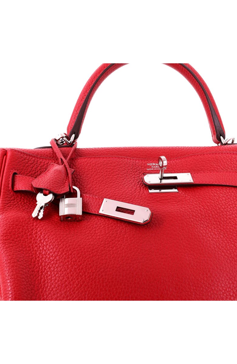 Pre-Owned Hermes Kelly Handbag Red Clemence with Palladium Hardware 35, Alternate, color, Rouge Casaque