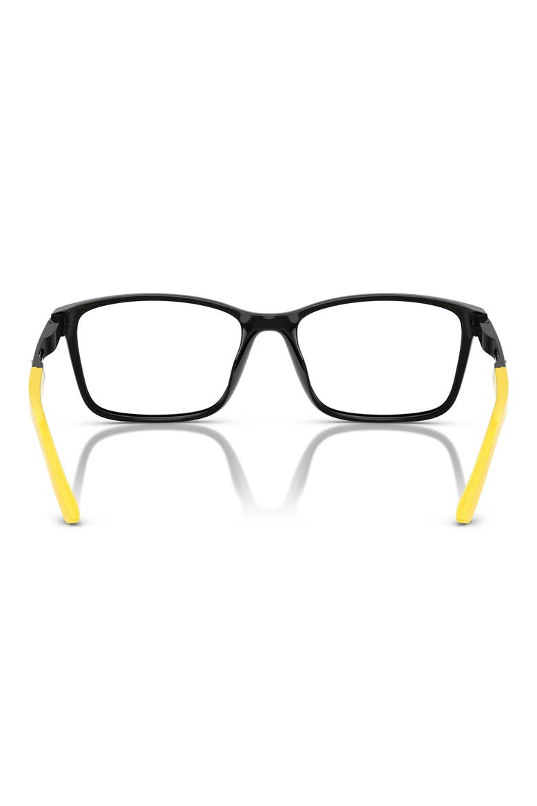 57mm Pillow Optical Glasses, Alternate, color, BLACK/ YELLOW