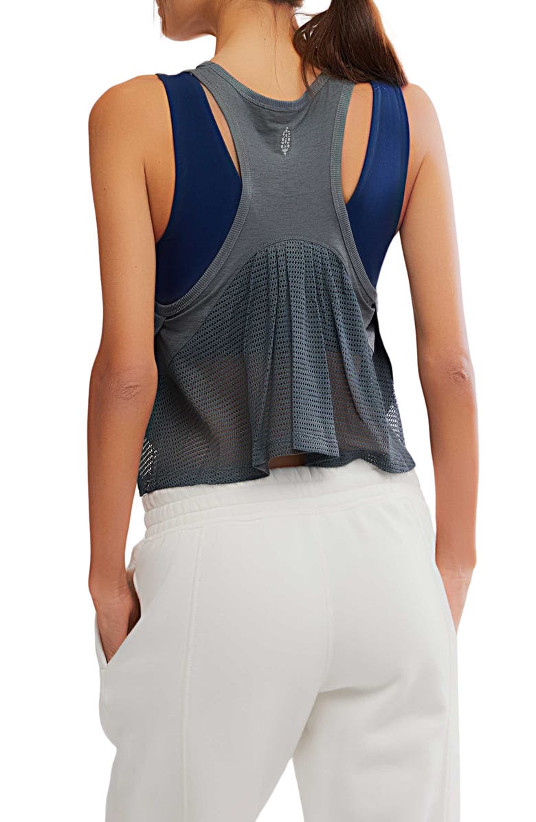 Free People FP Movement Tempo Flash Finish Tank, Alternate, color, Dark Shadow