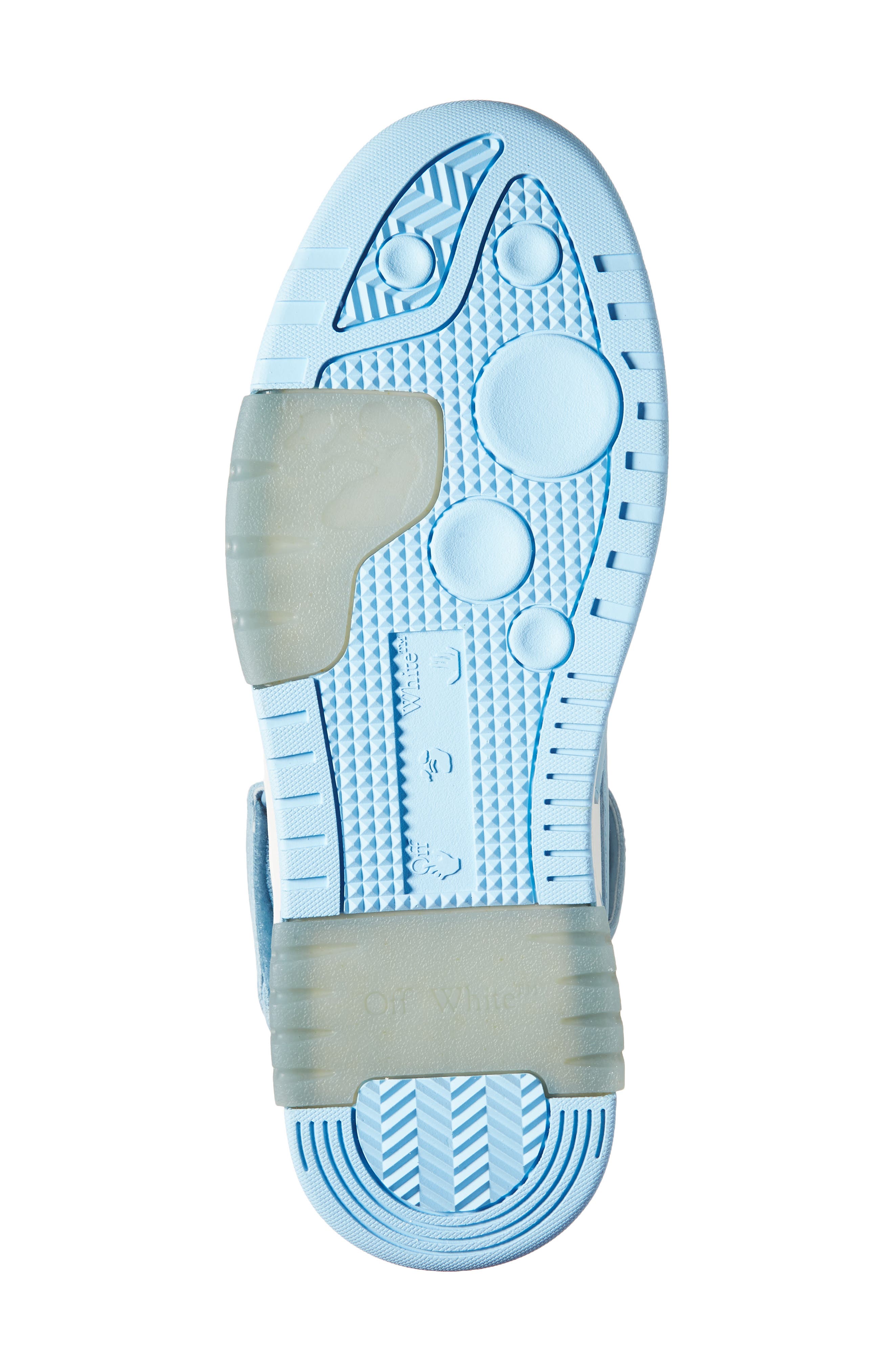 Off-White Out Of Office Mid Leather Sneaker, Alternate, color, White And Blue