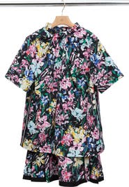 3.1 Phillip Lim Twist Neck Floral Print Cotton Dress