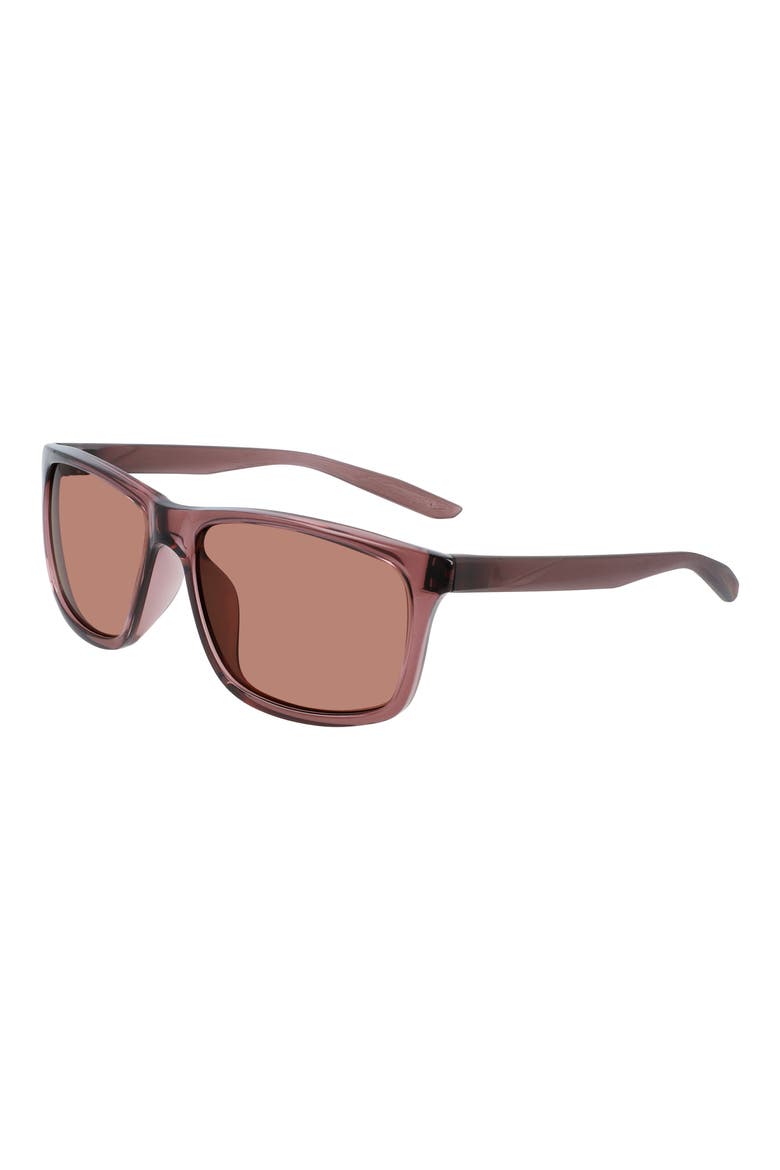 Chaser Ascent 59mm Rectangular Sunglasses, Alternate, color, SMOKEY MAUVE/ COPPER LENS