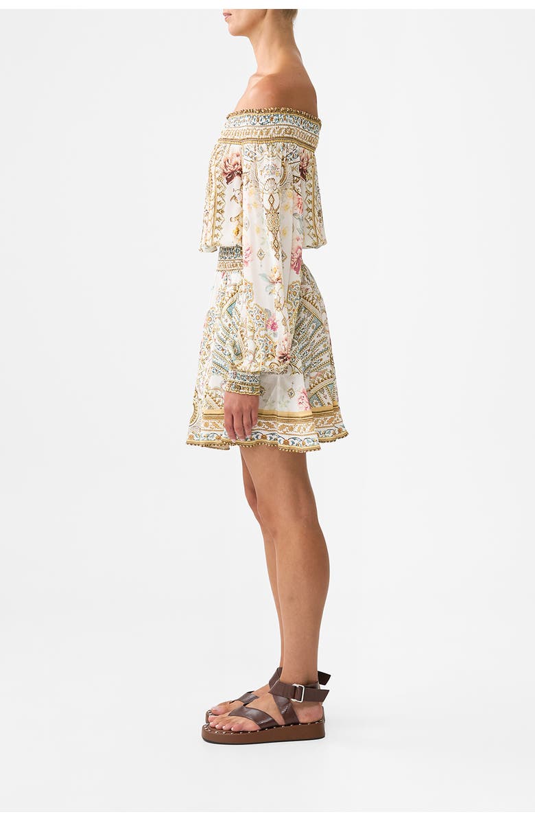 Camilla Off Shoulder Short Dress Ottoman Dynasty, Alternate, color, Ottoman Dynasty