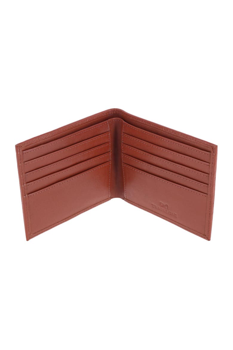 Sergio Genuine Leather 8-Slot Bi-Fold RFID Wallet, Alternate, color, Tan