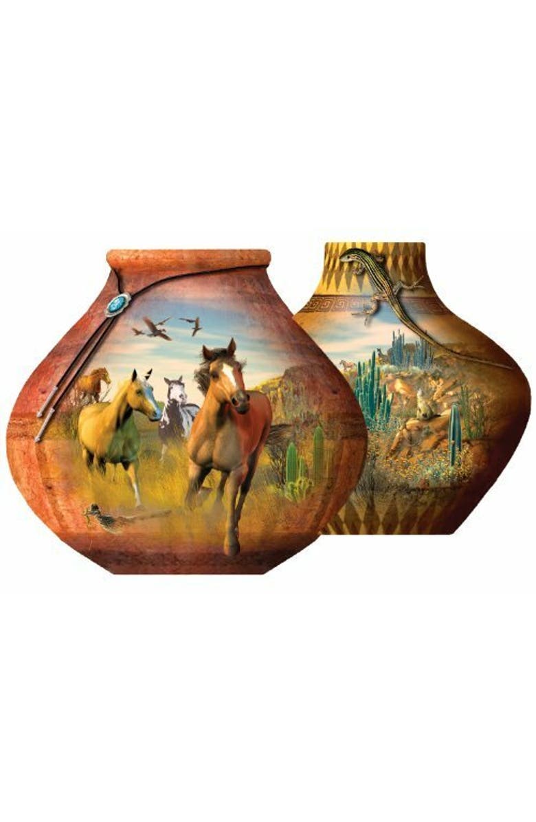 Sunsout Southwestern Pots 1000 piece Jigsaw Puzzle for Adults Special Shape, Main, color, Multicolor