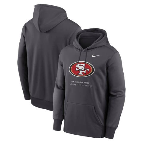 Men's Nike Charcoal San Francisco 49ers Toss Sweep Therma-FIT Hoodie