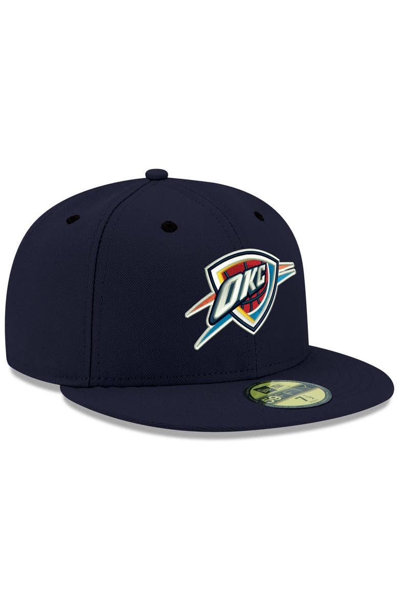 New Era Men's New Era Navy Oklahoma City Thunder Official Team Color 59FIFTY Fitted Hat, Alternate, color, Navy
