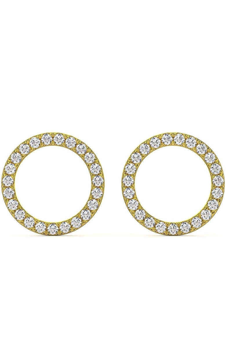 Bliss Diamond 1/4Ct Circle Diamond Earrings in White, Yellow, or Gold Lab Grown, Main, color, 10K Yellow Gold