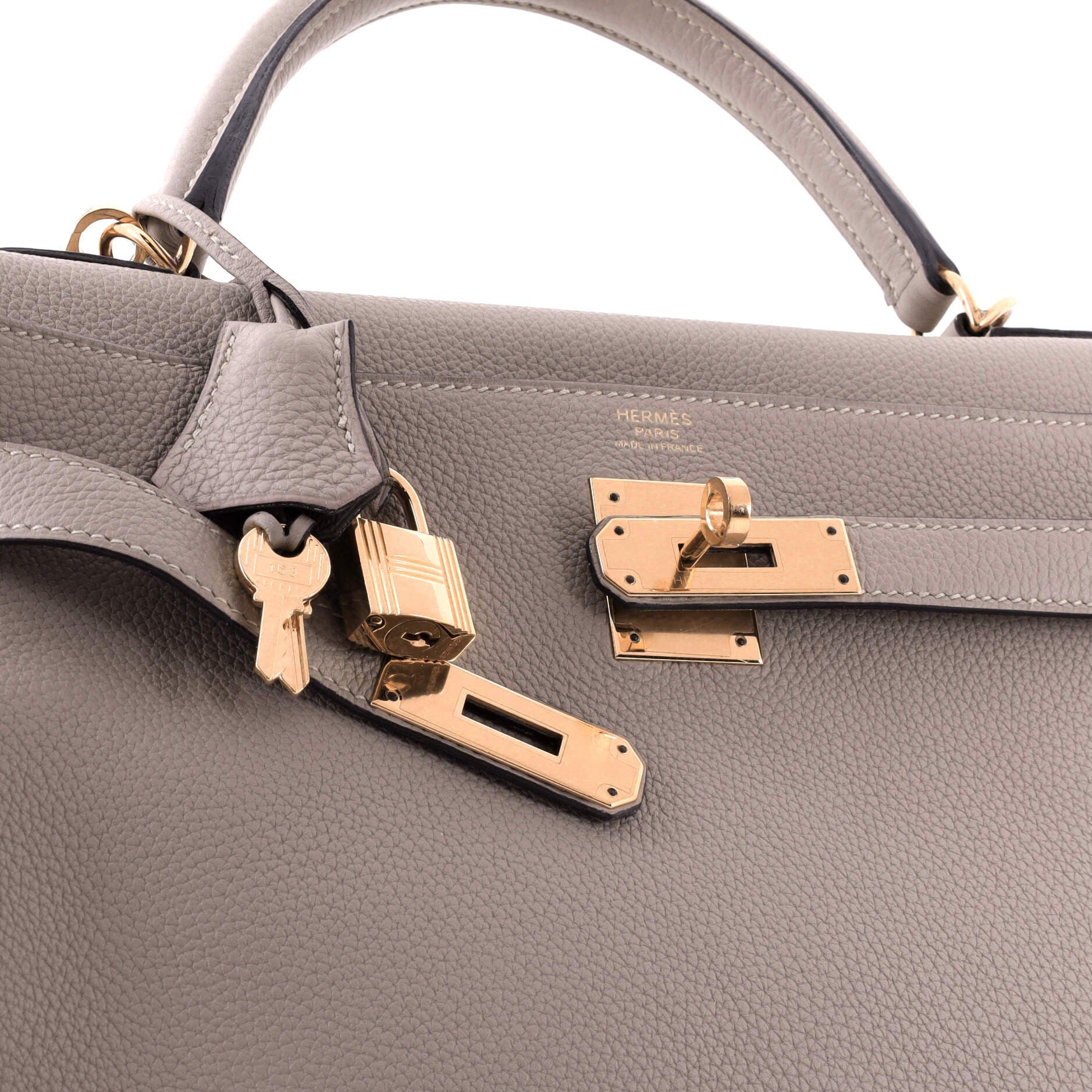 Kelly Handbag Grey Togo with Gold Hardware 28, Alternate, color, Grey