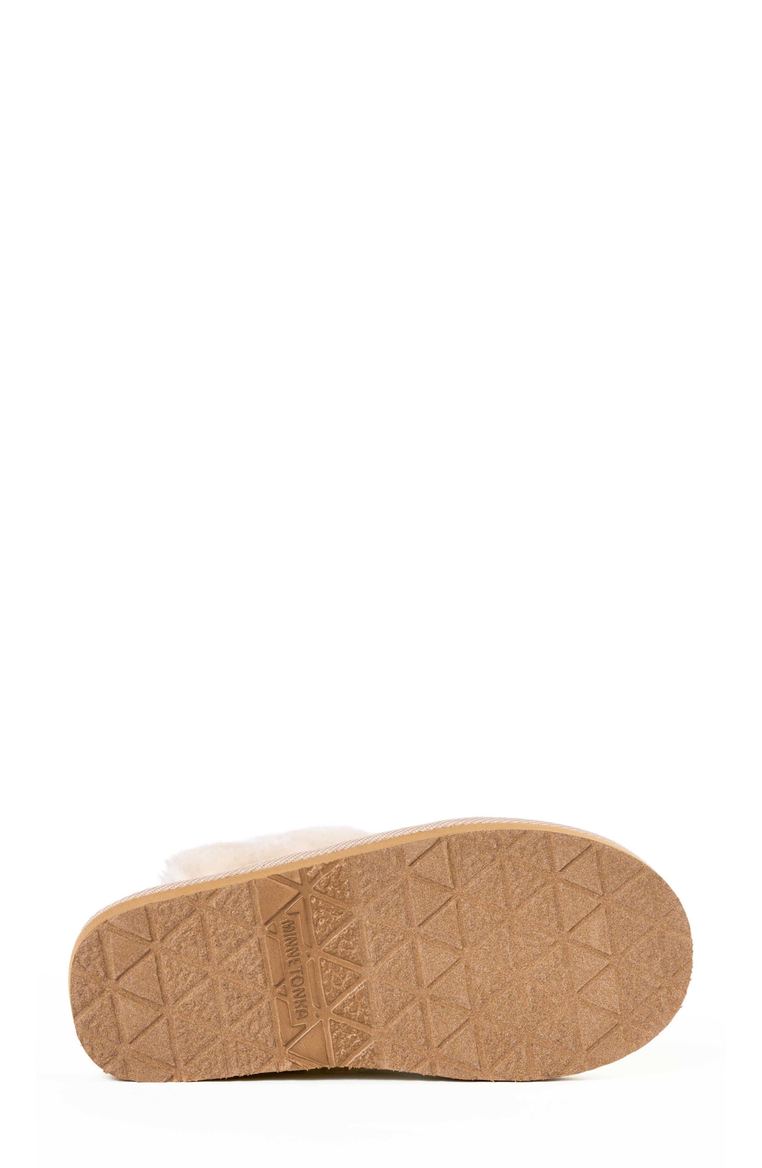 Fluffy Scuff Slipper, Alternate, color, SPARKLE TAN