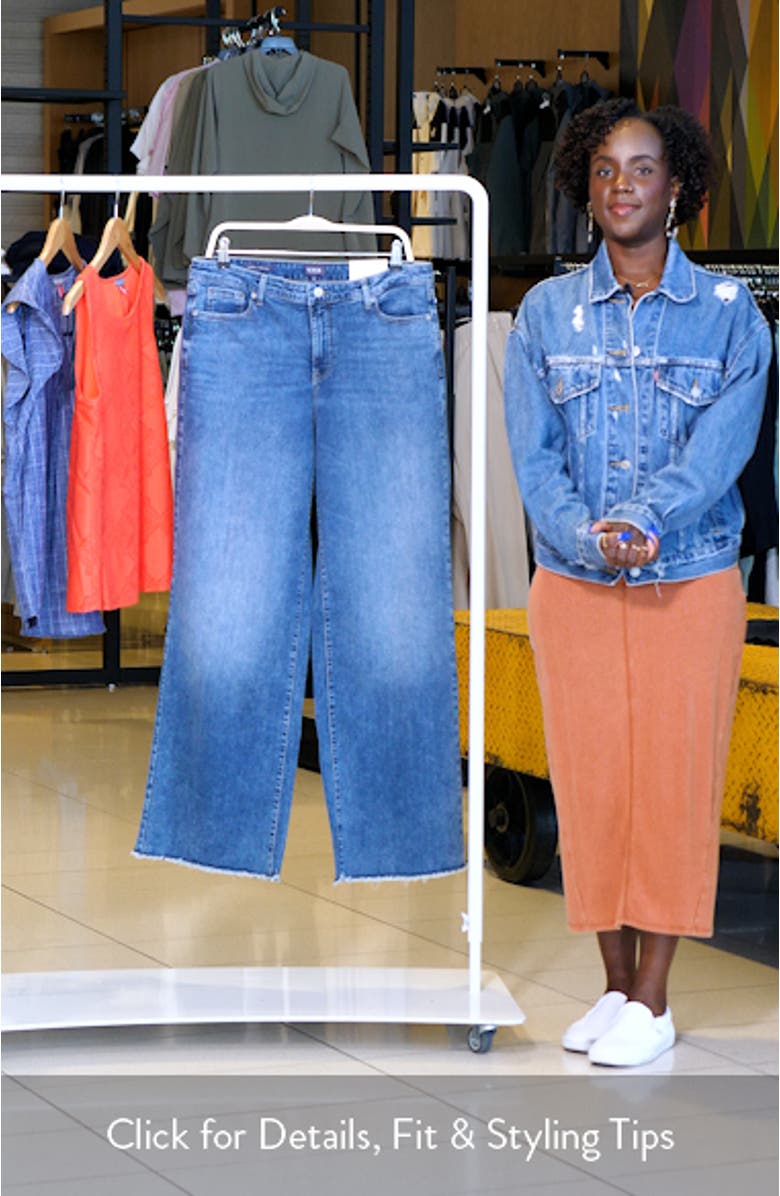 Teresa Frayed Wide Leg Jeans, sales video thumbnail