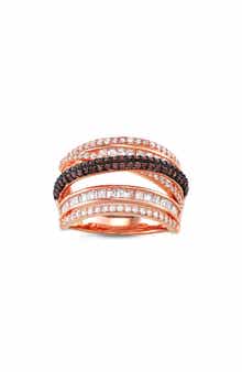 FZN Two-Tone Cubic Zirconia Multiband Ring