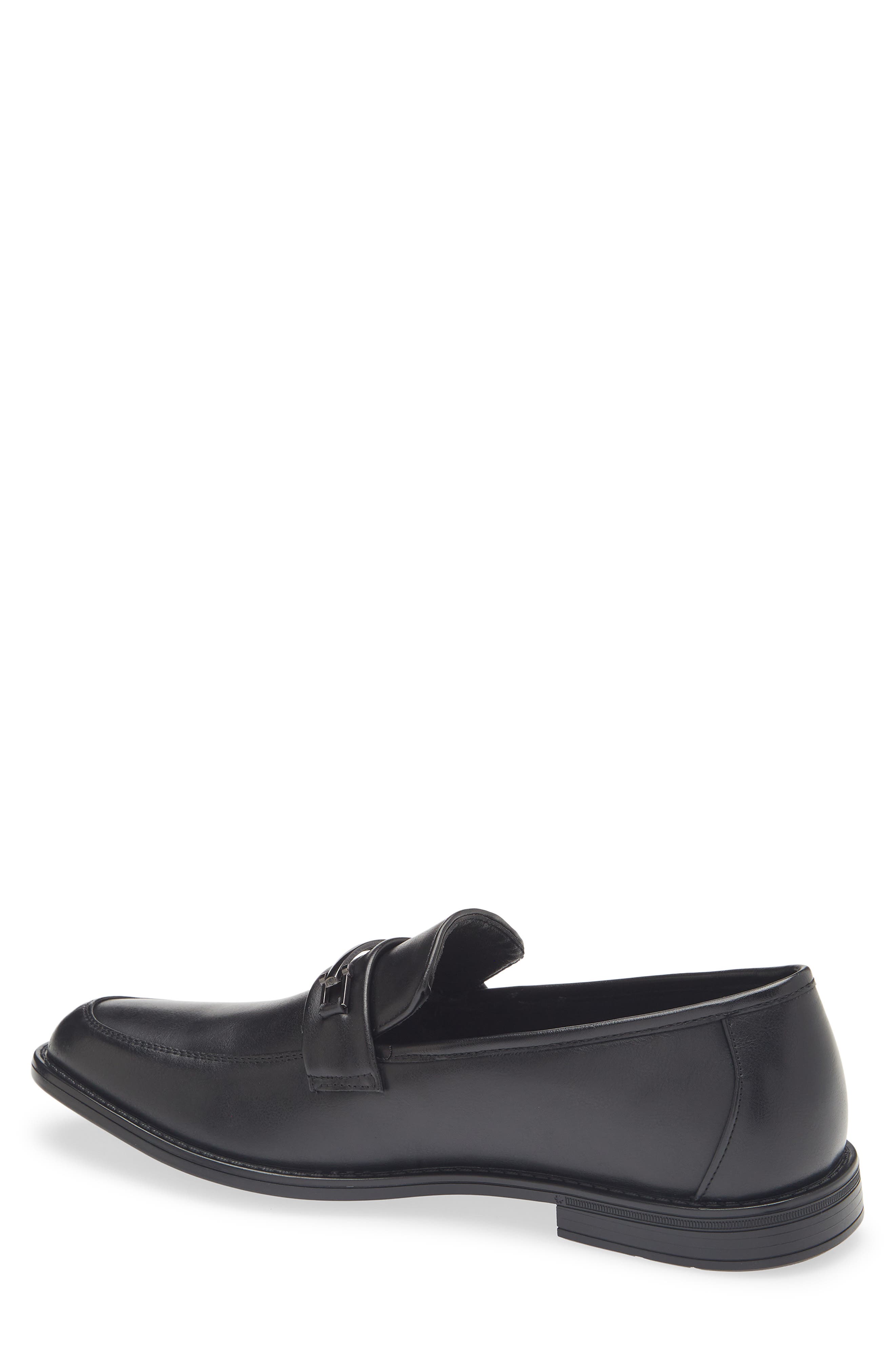 GEOFFREY BEENE Faux Leather Loafer, Alternate, color, Black