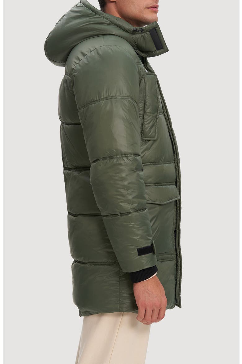 Kiefer Mid Length Puffer Coat, Alternate, color, UNIFORM GREEN