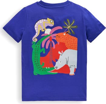 Kids' Jungle Animals Cotton Graphic T-Shirt