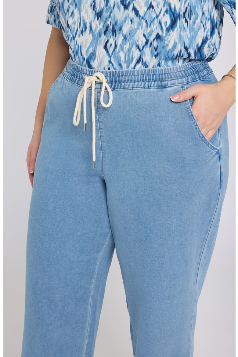 Relaxed Drawstring Wide Leg Jeans, Alternate, color, LIGHT INDIGO