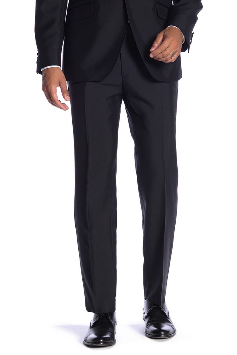 New Heathrow Black Modern Fit Tuxedo Pants - 30-34" Inseam, Main, color, BLACK