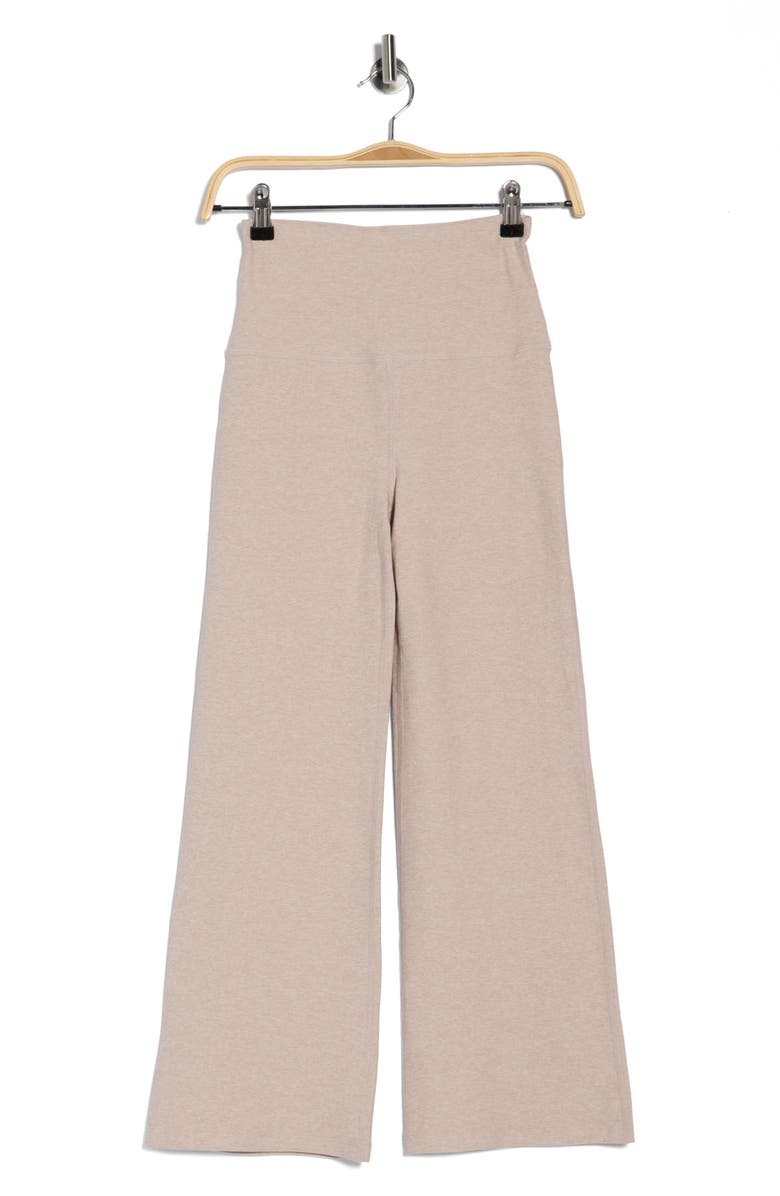 Beyond Yoga Space Dye High Waist Retro Crop Flare Pants, Alternate, color, Sand Swept Heather