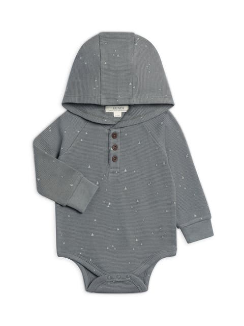 Cole Waffle Knit Hooded Bodysuit (Baby)
