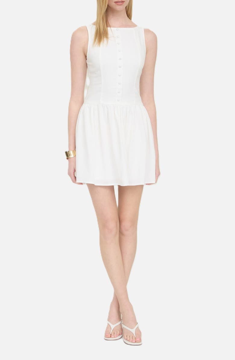 Blu Pepper Drop Waist Minidress, Main, color, White