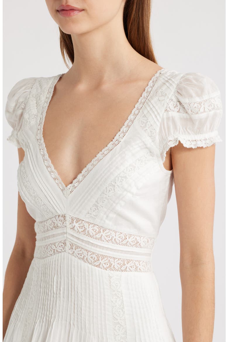 Suvi Lace Trim Cocktail Dress, Alternate, color, WHITE