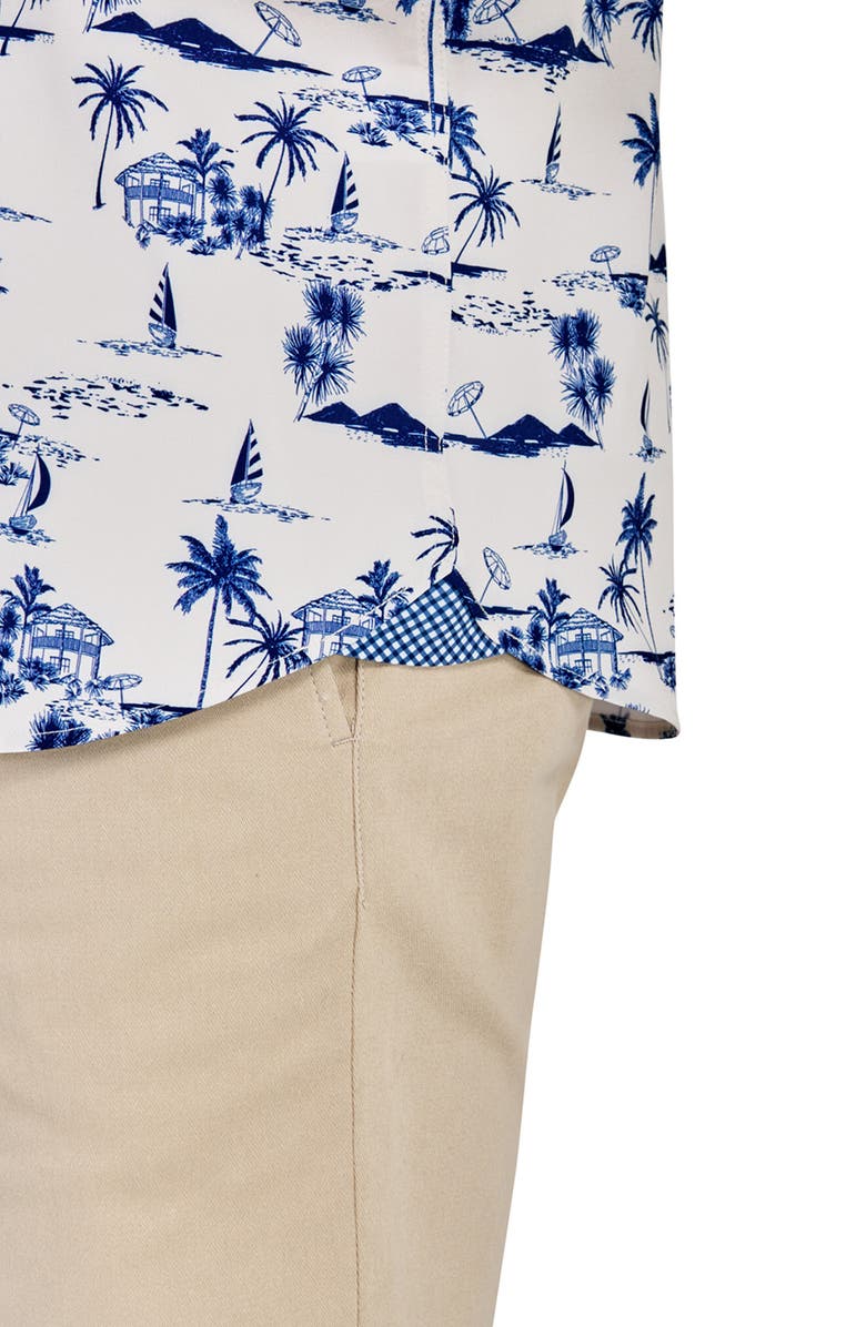 CONSTRUCT Slim Fit Resort Recycled 4-Way Stretch Performance Short Sleeve Shirt, Alternate, color,